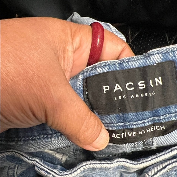 PacSun Men's Light Blue Straight Jeans - Picture 8 of 8